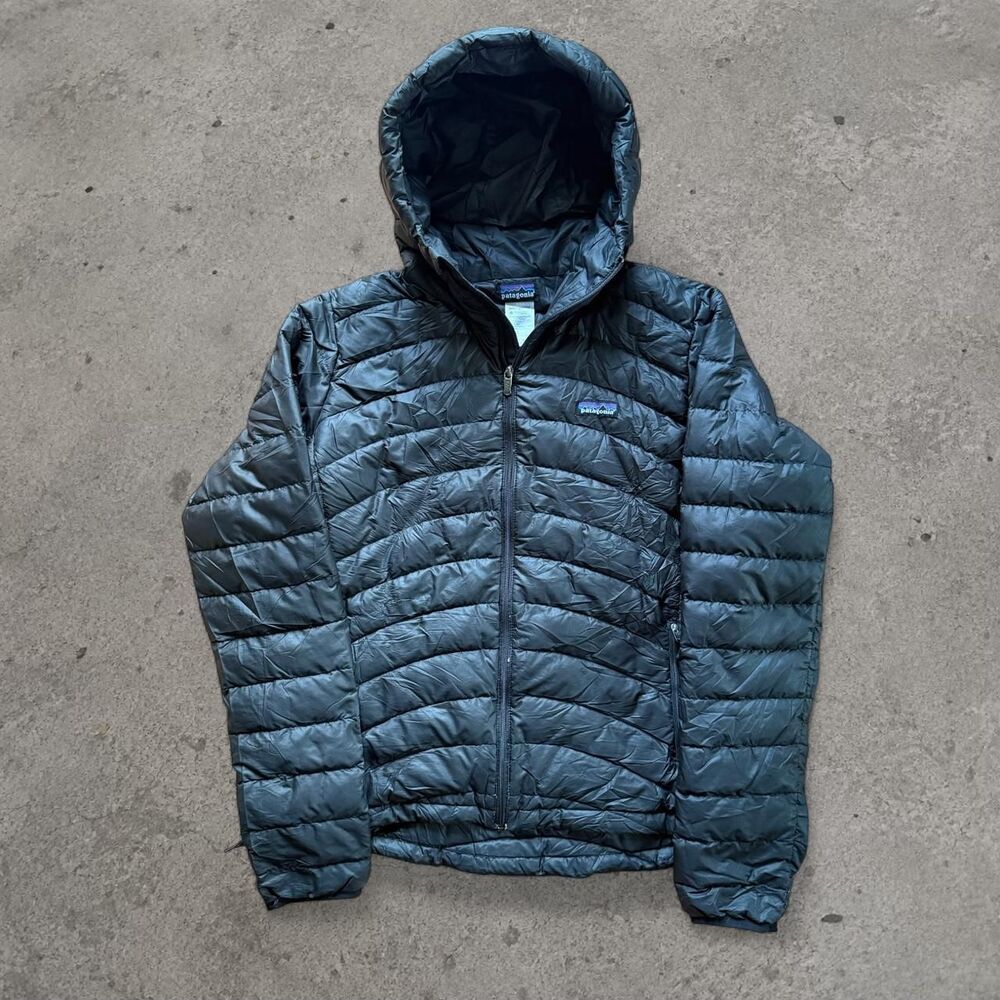 Early 2000’s Patagonia Nano Puff Hooded Jacket Black Women's XL